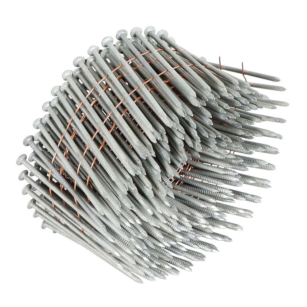 3600Pc Siding Nails 2-1/2 «x .092» 15 Degree Collated Wire Coil Full Round Head