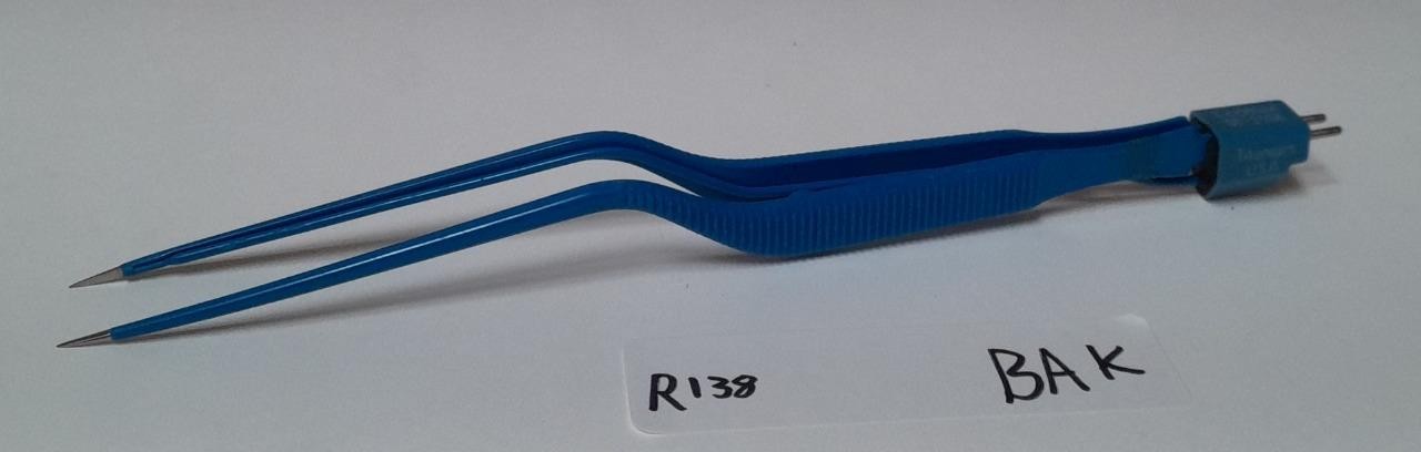 CODMAN 80-2986 MALIS TITANIUM BAYONET BIPOLAR IRRIGATING FORCEPS 0708N ! BA K