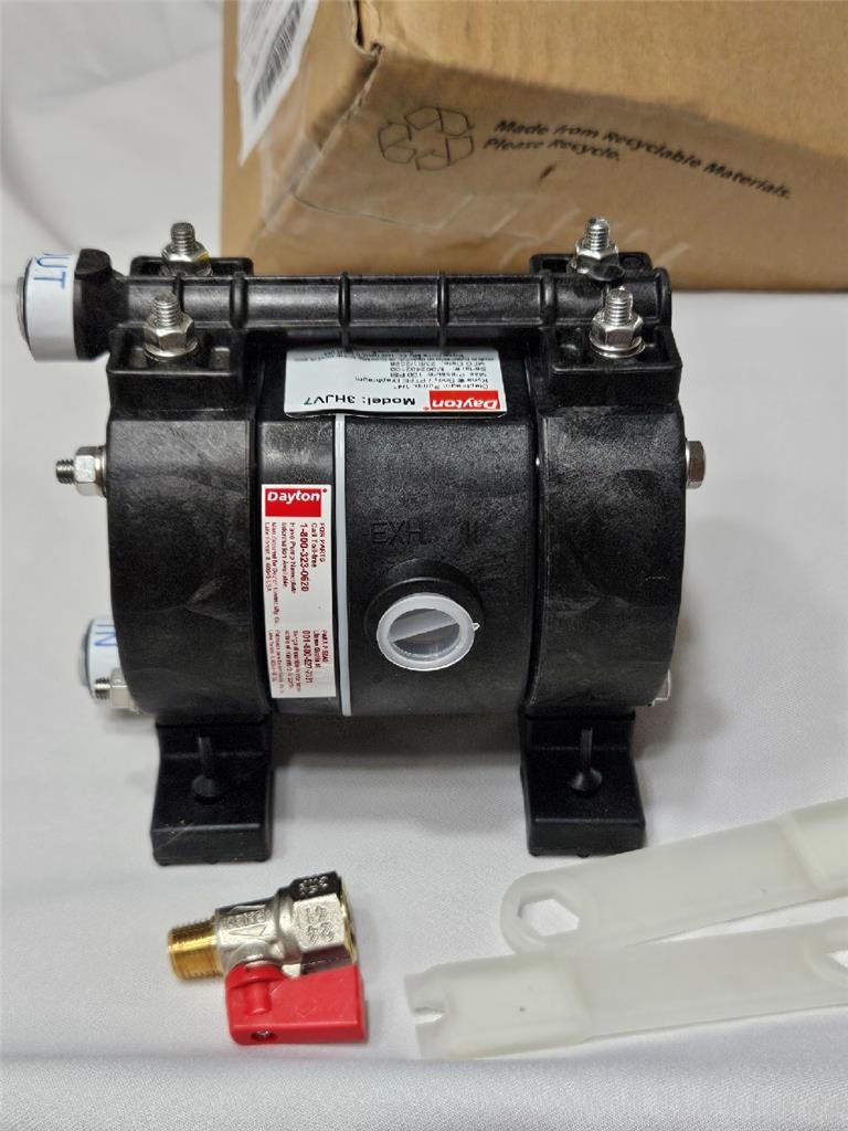 Dayton 3HJV7 Double Diaphragm Pump 1/4″ NPT 3.25 GPM Air Operated PTFE Diaphragm