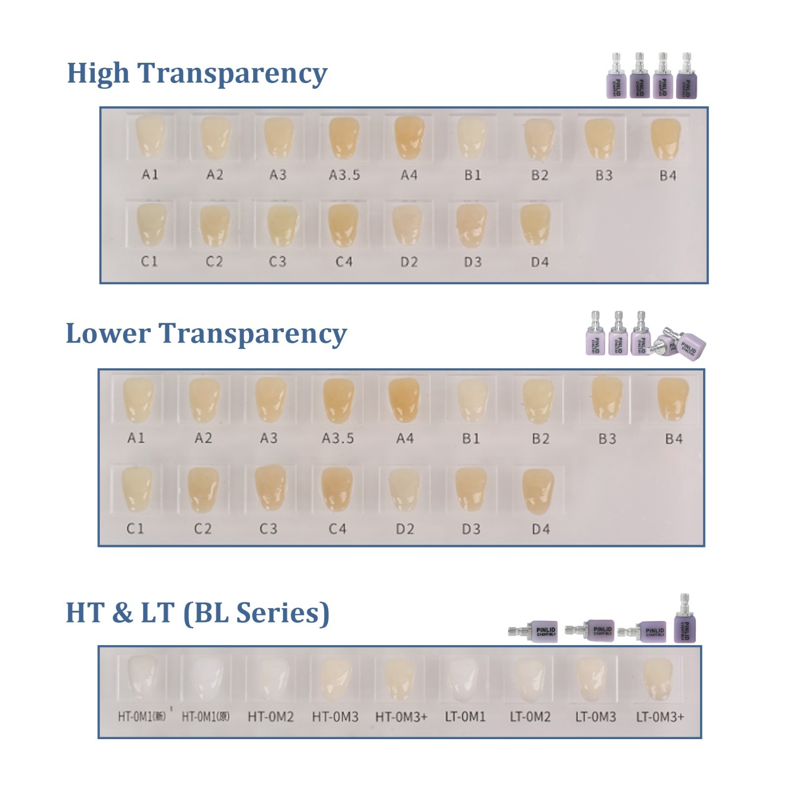 Dental Emax C14 Lithium Disilicate Glass Ceramic Crown Blocks CEREC CAD CAM LT