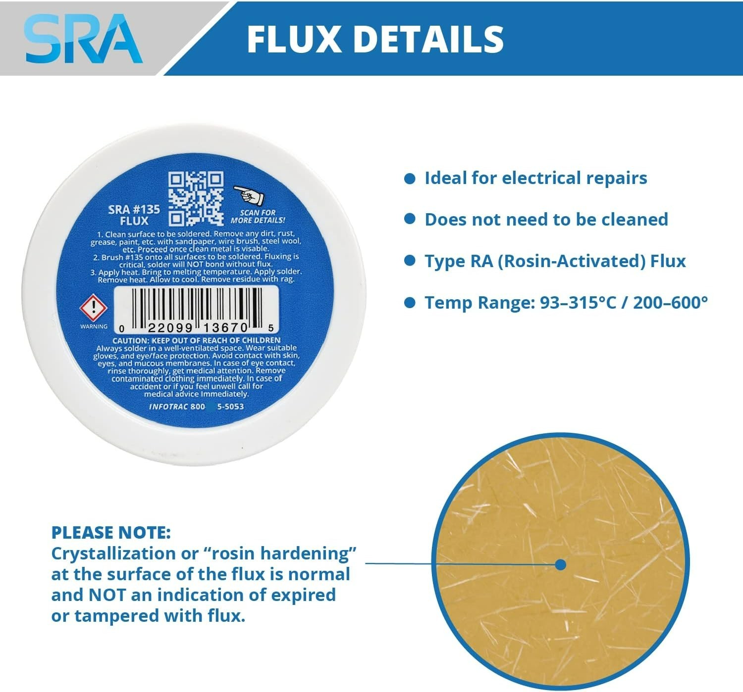 USA Quality 2oz SRA Rosin Flux Paste for Superior Lead-Free Soldering Projects