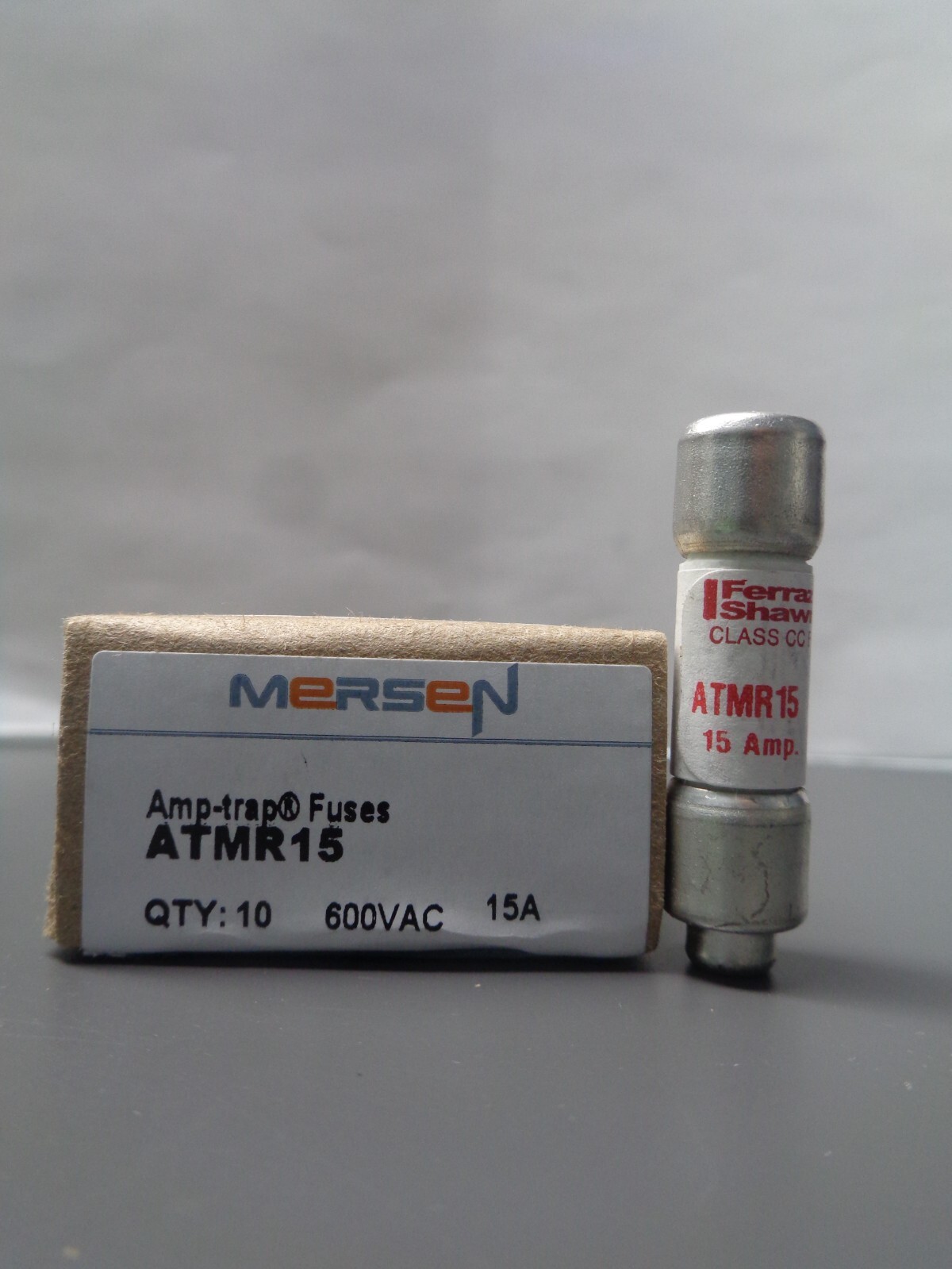New Lot Ferraz Shawmut ATMR15 Amp Fuses KTK-R-15 600 Volt NIB