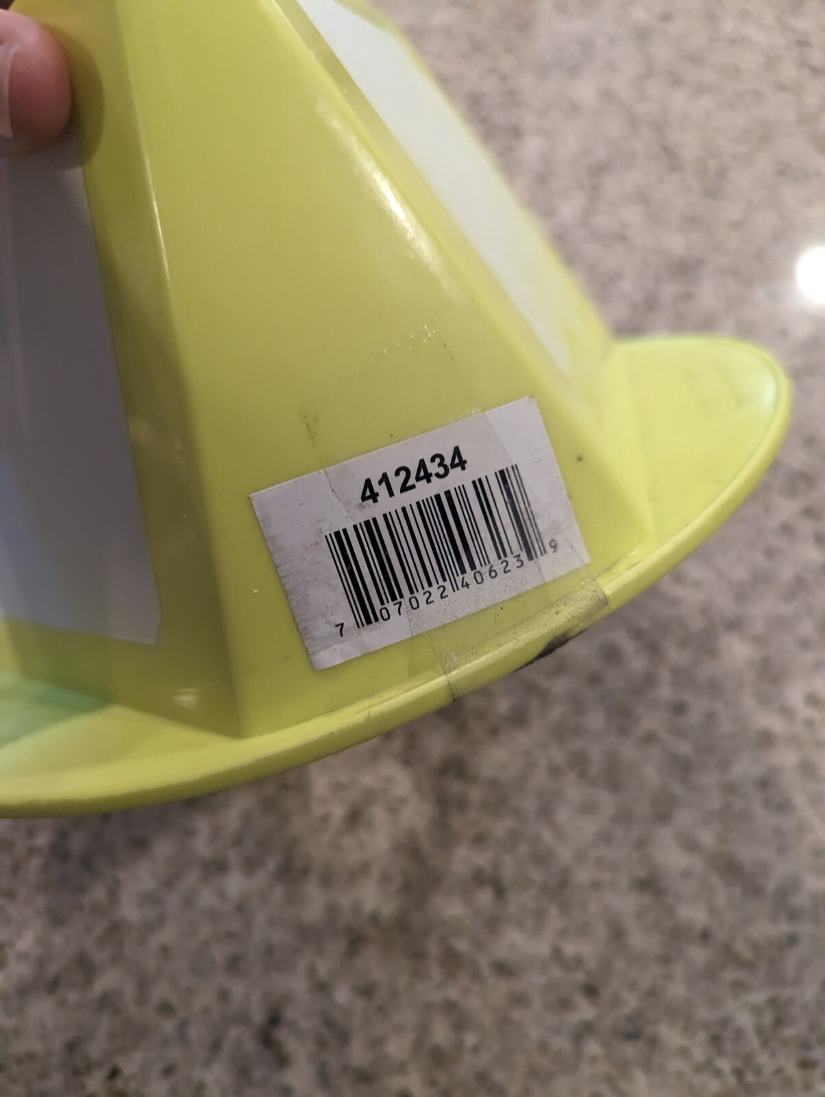 Inventory Control Cone w/ Dry Erase Decals Polypropylene Yellow 412434