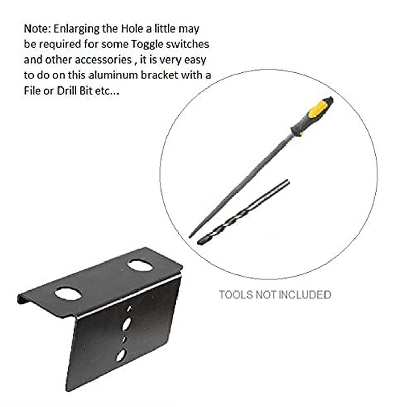 Bracket for Dual Panel Mount Electrical Components like Push Button Circuit Brea
