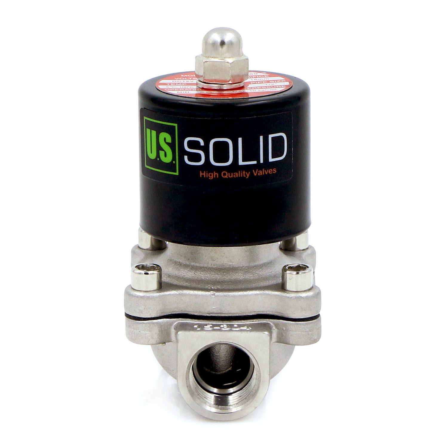 U. S. Solid 1/2″ Stainless Steel Electric Solenoid Valve 24V DC Normally Closed