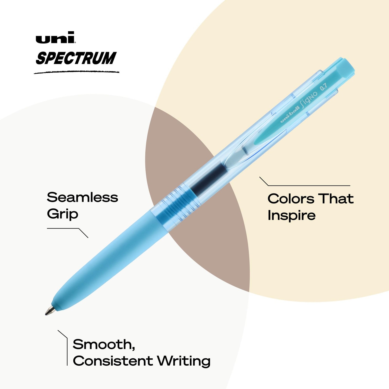 Uniball Spectrum Retractable Gel Pens, Medium Point Office Product