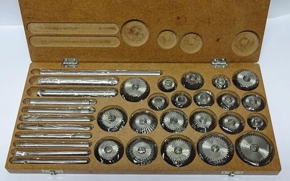 Valve Seat & Face Cutter Set Of 21PCs Carbon Steel With Wooden Box