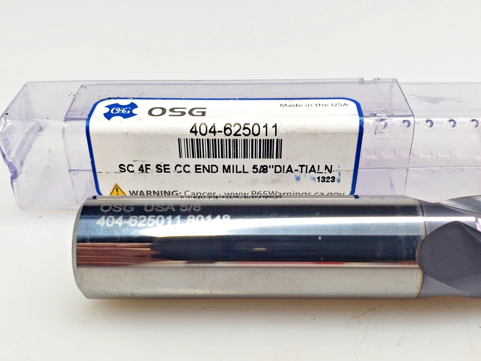 OSG 5/8″ x 5/8 x 1-1/4 x 3-1/2 SQ Solid Carbide End Mill Center Cut 404-625011