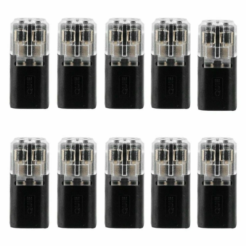 50pcs Double-Wire Plug-in Connector, Cable Clamp with Locking Buckle, AWG 18-22