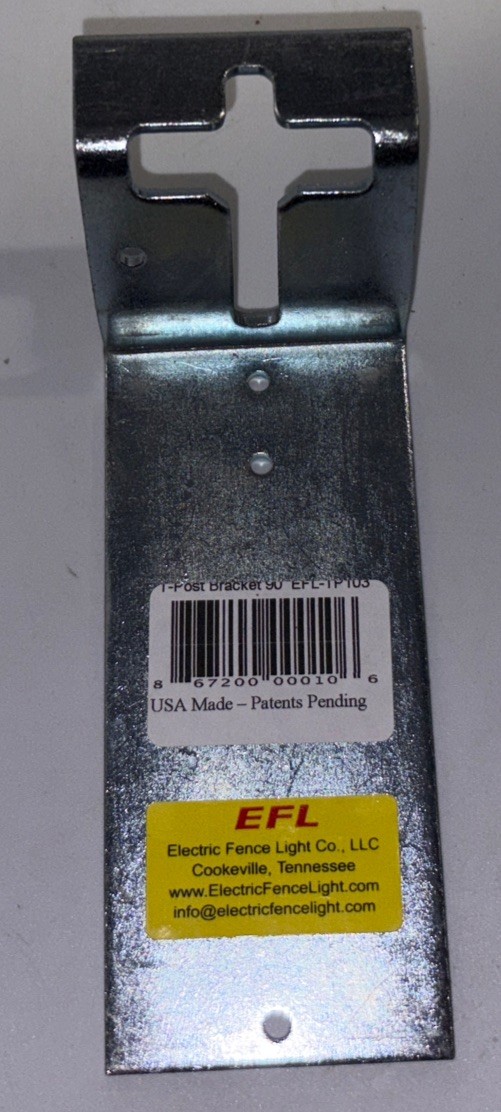 T-Post Bracket 90,2”(Vertical)Holds Up To 150lb-Makes attaching to a T-Post Easy