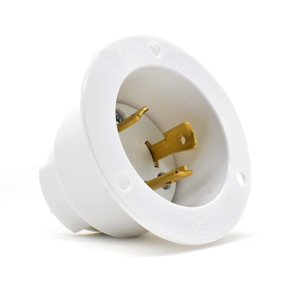 Twist Lock Flanged Inlet 3 Wire, 30 Amps, 250V, NEMA L6-30P – YGF169