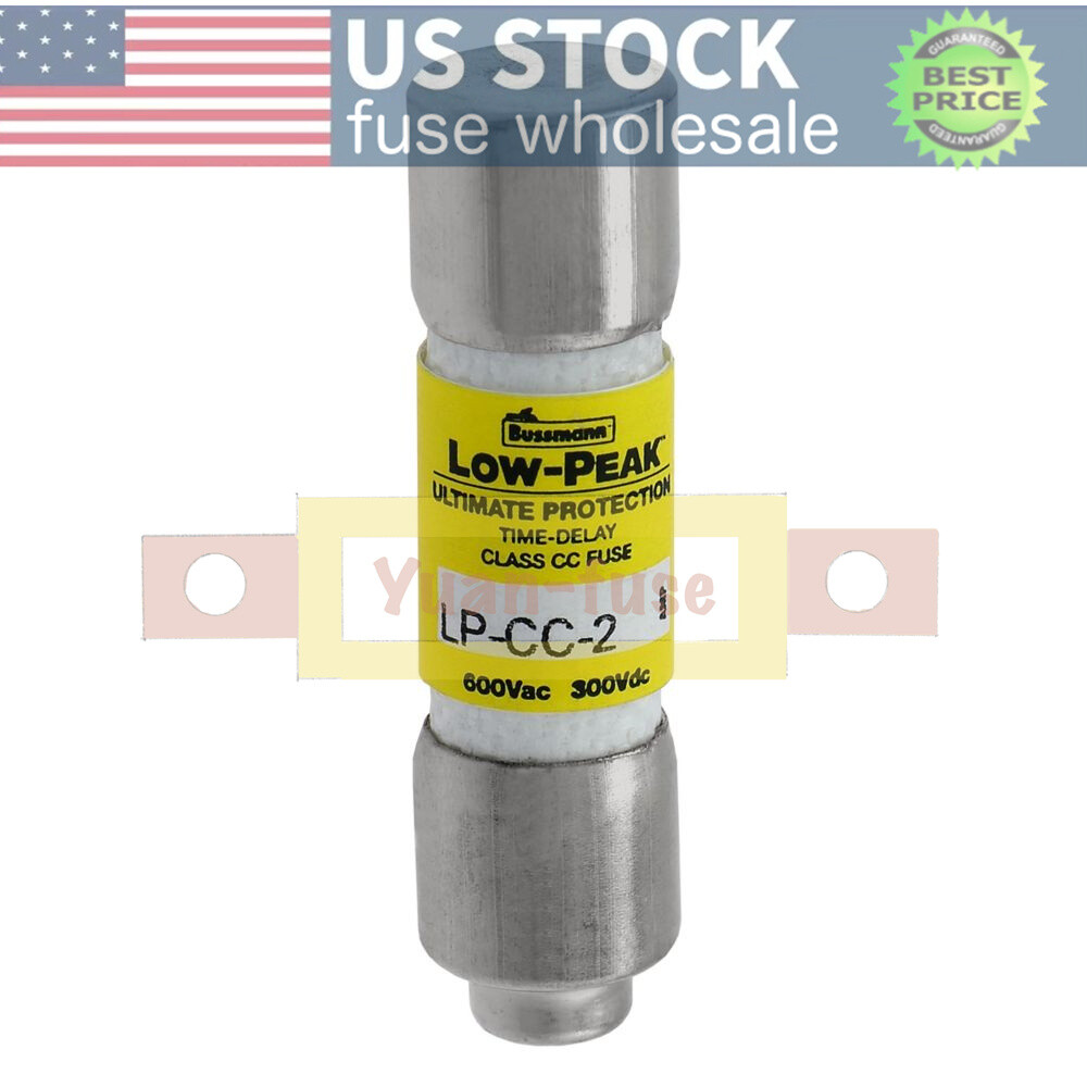10PCS LPCC2 New Bussmann LP-CC-2 2A 600Vac Time-delay Fuse Fast Delivery