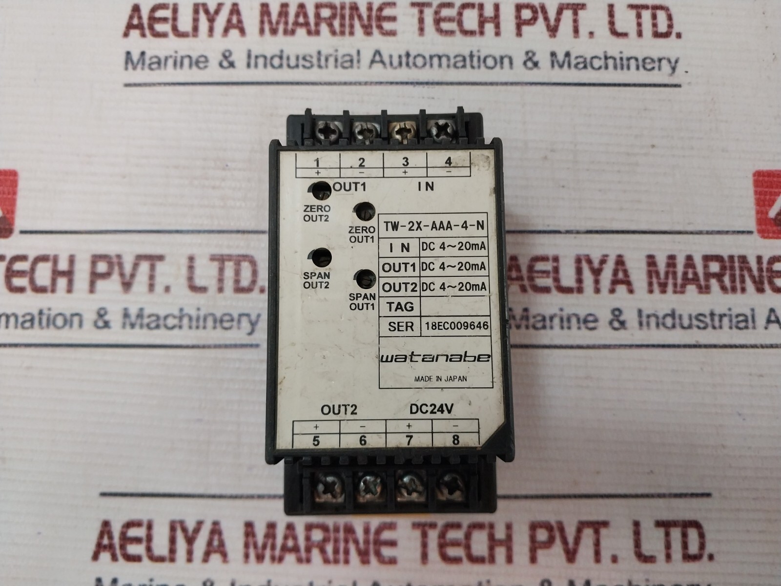 WATANABE TW-2X-AAA-4-N Transmitter 24V DC 4-20MA