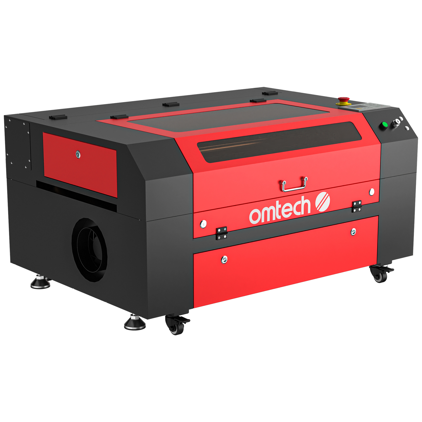 OMTech 60W CO2 Laser Cutter w 20×28 Workbed Autolift Air Assist RDWorks & Wheels