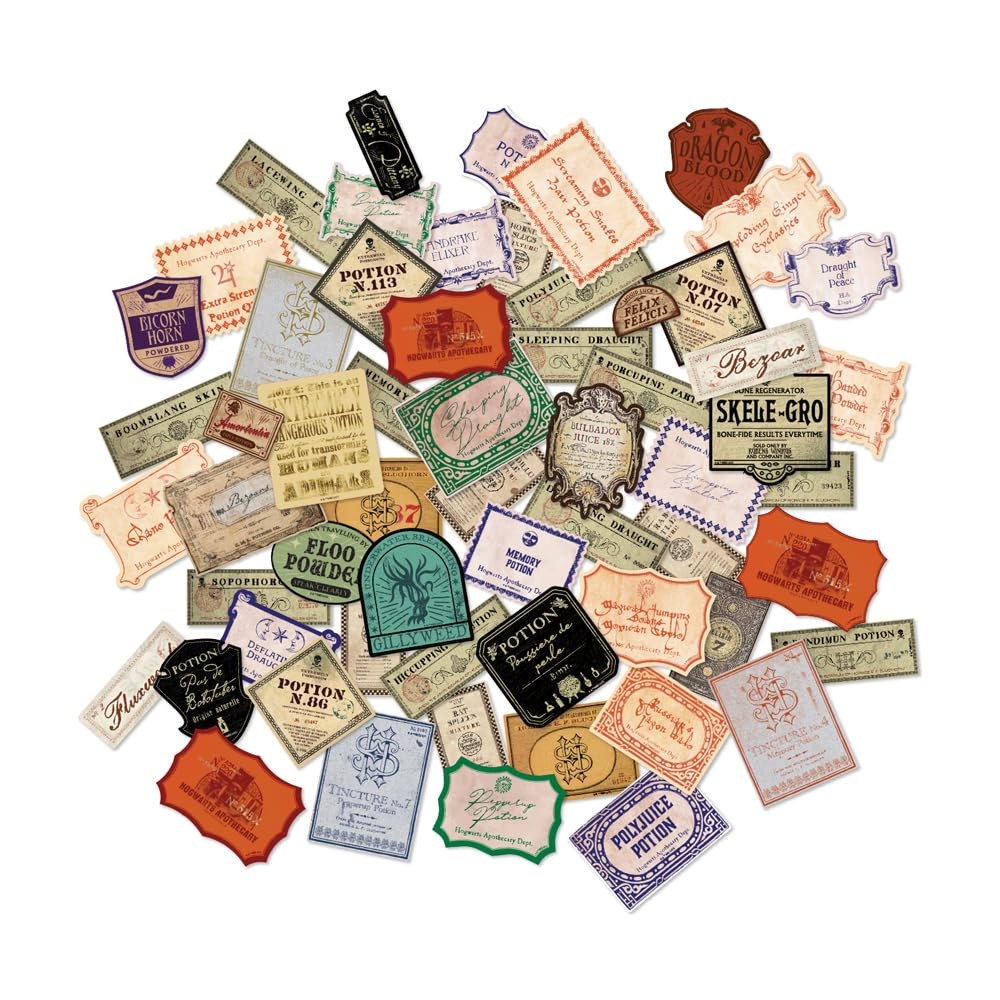 Conquest Journals Harry Potter Potions Labels 2*3.5 inches, Multicolor