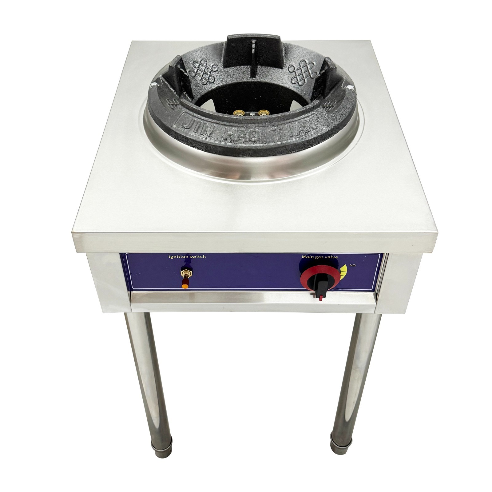 OPEN BOX 10″ LPG Commercial Wok Stove 45000BTU High Pressure Cast Iron Burner