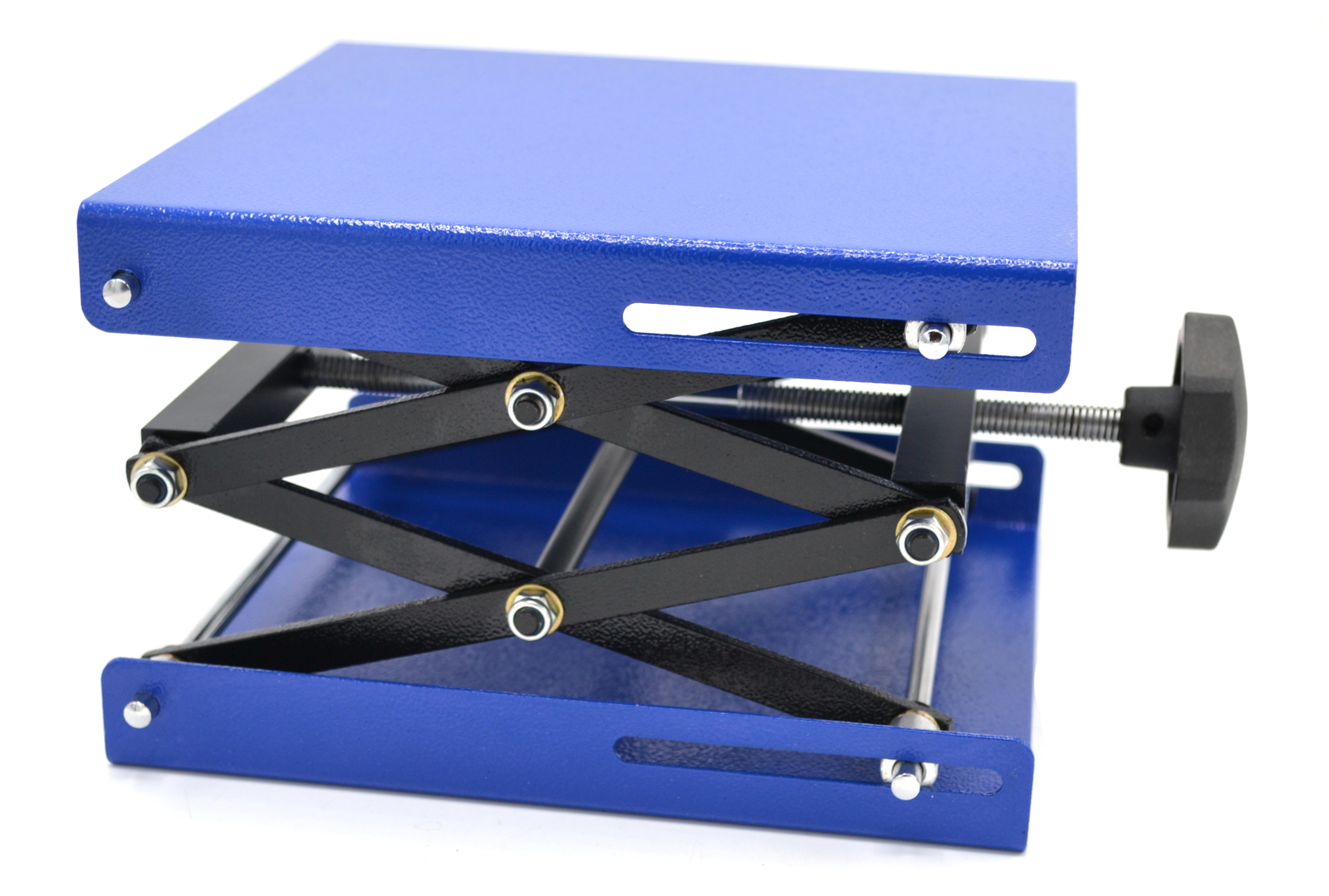 Scissor Jack Laboratory Stand with 7.75 in x 7.75 in Plate, Fully Extended