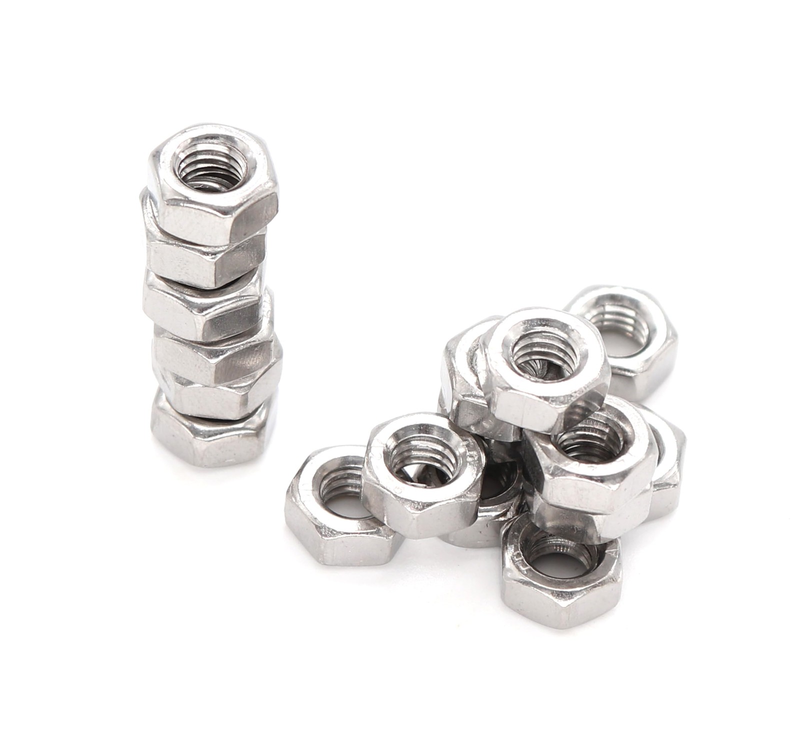 binifiMux 150 pcs M3 Hex Nuts, Stainless Steel 3mm I.D Hex Nuts, Silver M3 He…
