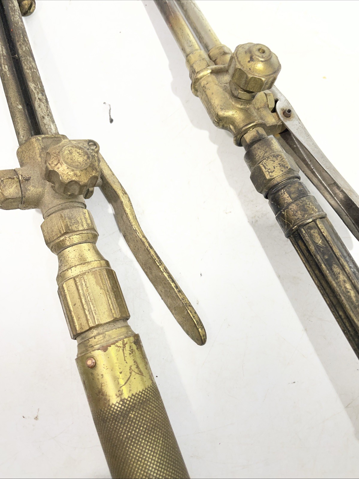 Lot Of 2 Cutting Torch-USED 18” Long And 17” Unknown Brand Old Well Made Parts