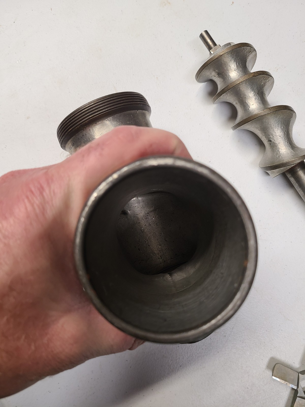 HOBART Meat Grinder Attachment And Tray See Details And Pictures