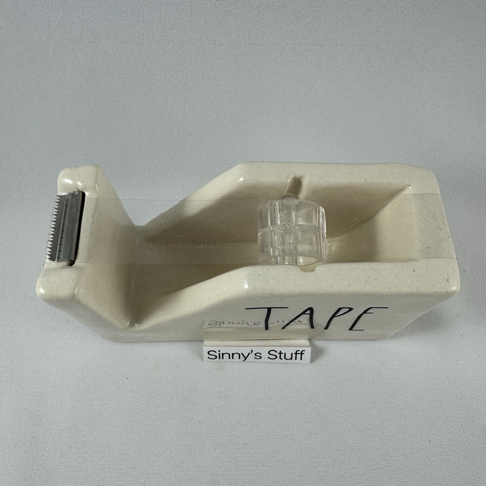 New Rae Dunn Artisan Collection Ivory Ceramic Tape Dispenser