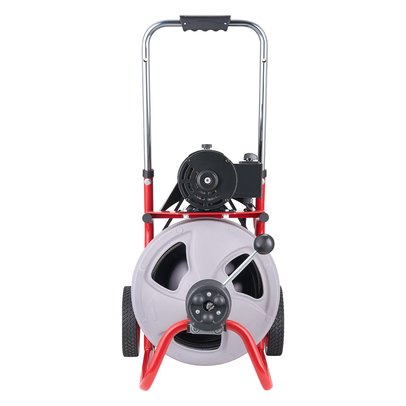 VEVOR Drain Cleaner Machine 100FT x 3/8 Inch Auto Feed with Wheels & 8 Cutters