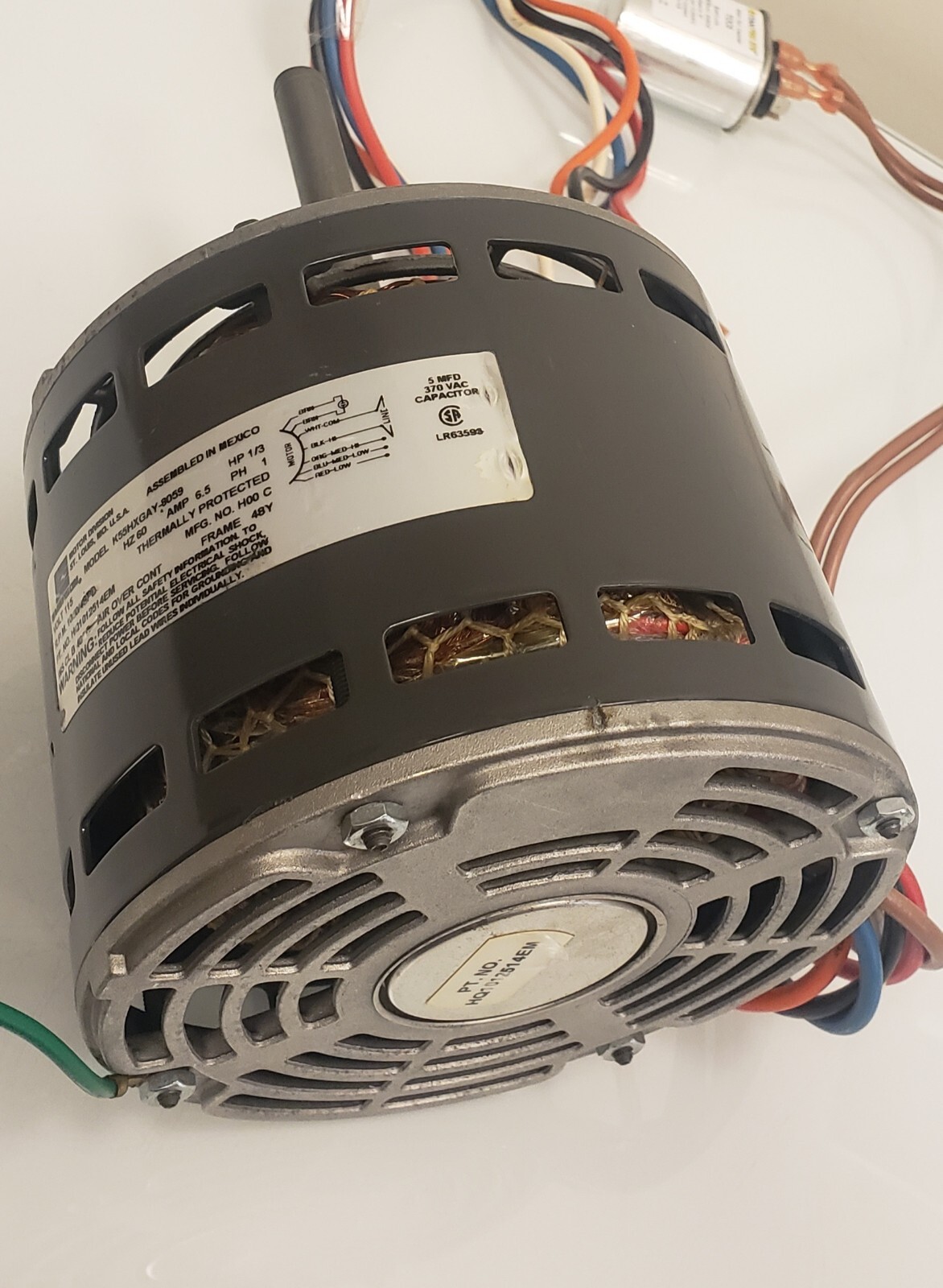 GNE075B12A2 K55HXGAY-8059 HQ1012514EM OEM 1/3 HP blower motor of Heil Furnace