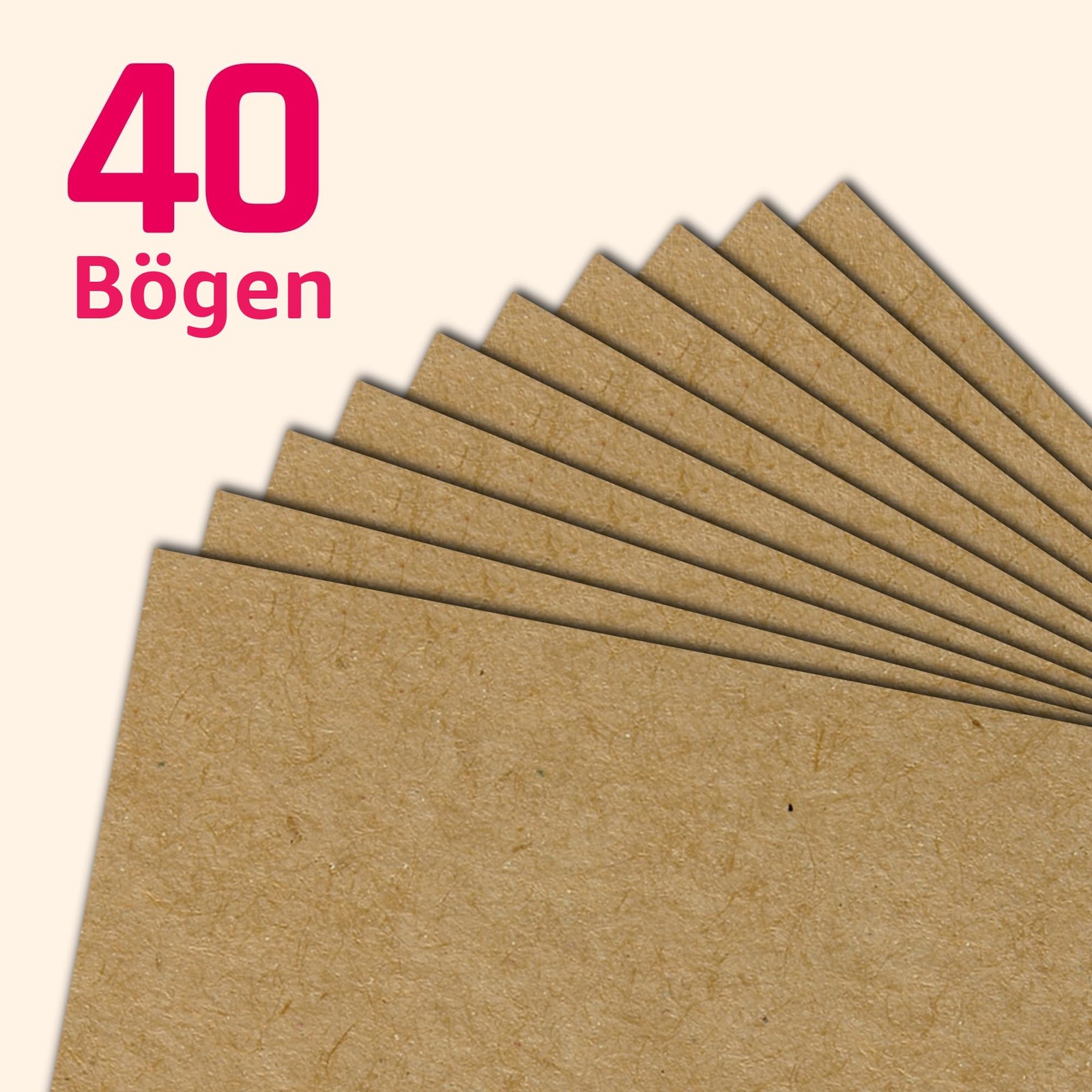 40 Sheets 300g A4 Kraft Paper, Cardboard Paper Photo Cardboard Brown