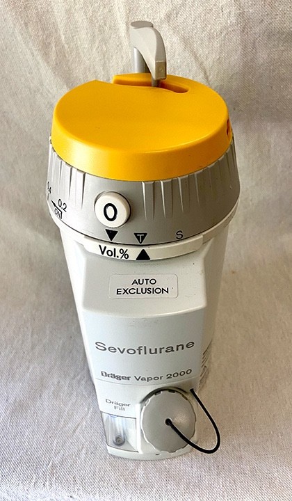Drager Vapor 2000 Sevoflurane Anesthesia Vaporizer, AutoExclusion, Drager Fill