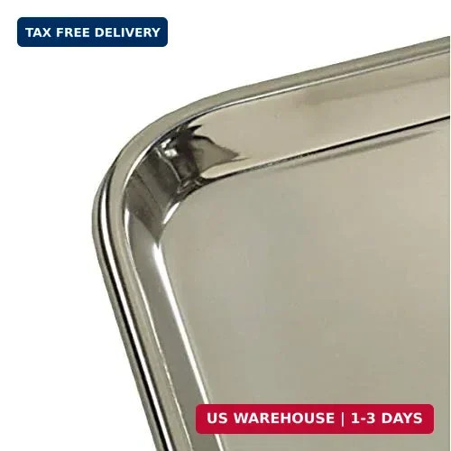 Grafco Stainless Steel Instrument Tray, Medium Size, Metal Surgical Mayo Tray fo