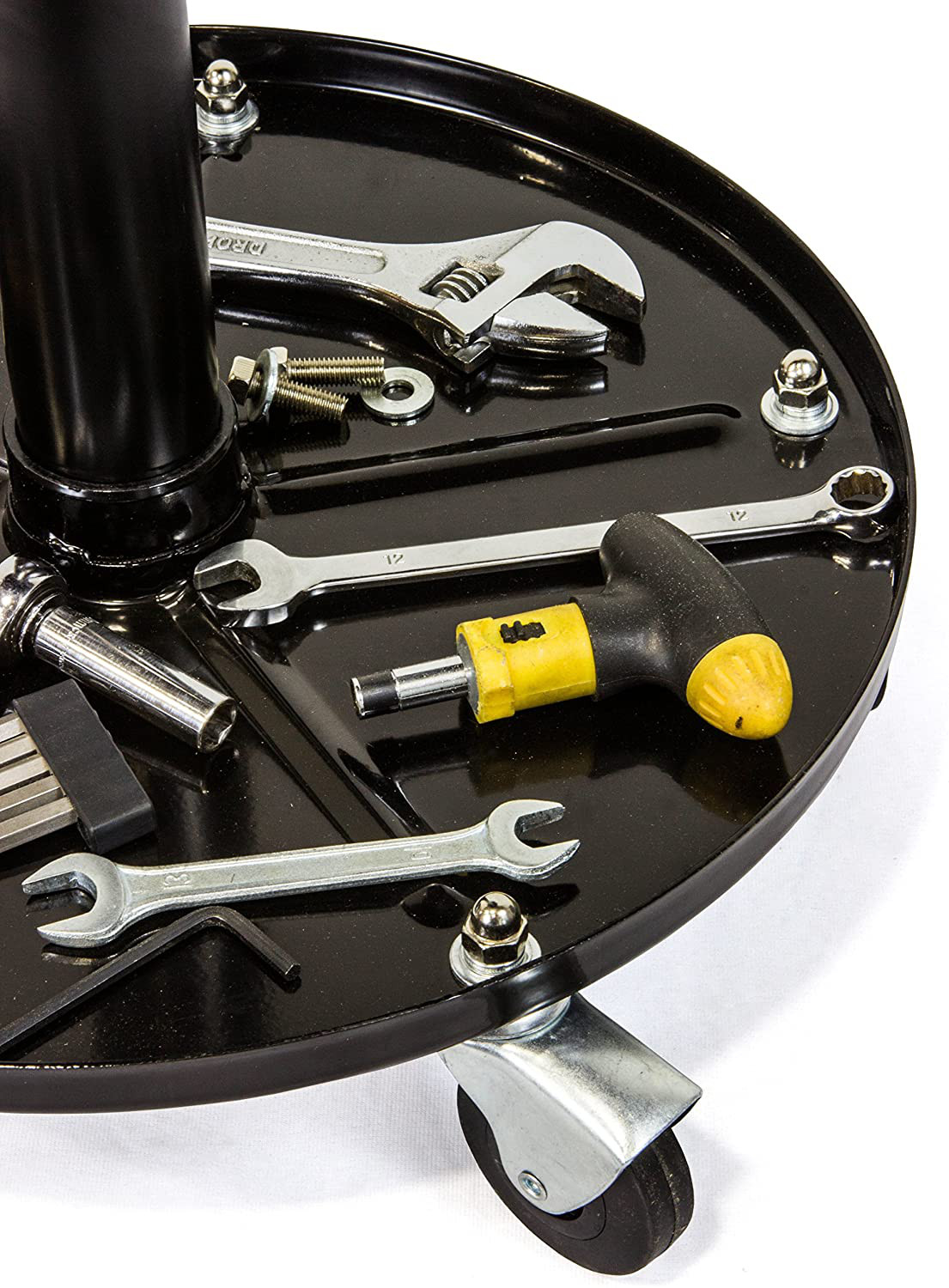 Mechanics Rolling Stool Work Shop Seat Pneumatic Garage Chair Adjustable Swivel