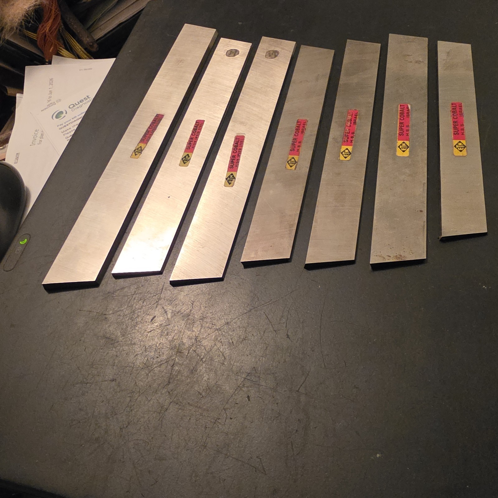 Misc. Lot of 7ea. ETM Israel Super Cobalt HSS Tool Bits