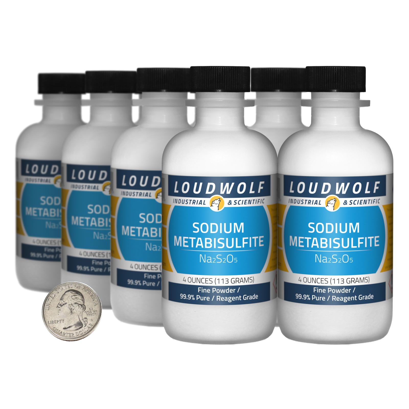 Sodium Metabisulfite / 2 Lbs / 8 Bottles / 99.9% Reagent Grade / Fine Powder