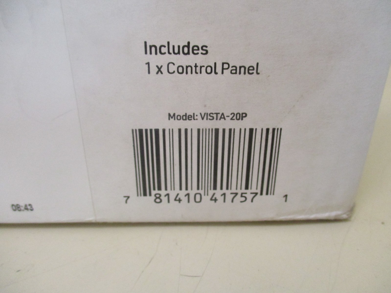 Honeywell VISTA-20P Alarm Control Panel, Programming Guide & Backup Battery