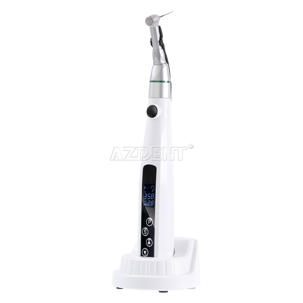 AZDENT Dental Cordless LED Endo Motor 16:1 Reduction Contra Angle Treatment