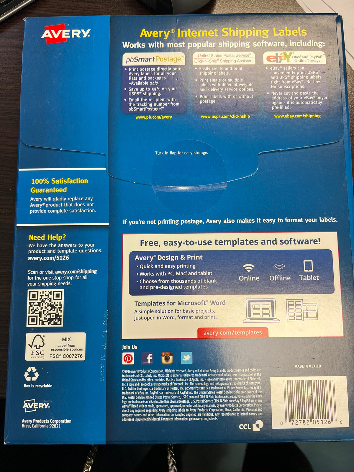 Avery 5126 Internet Shipping Labels – 5-1/2″ x 8-1/2″, 200 Labels