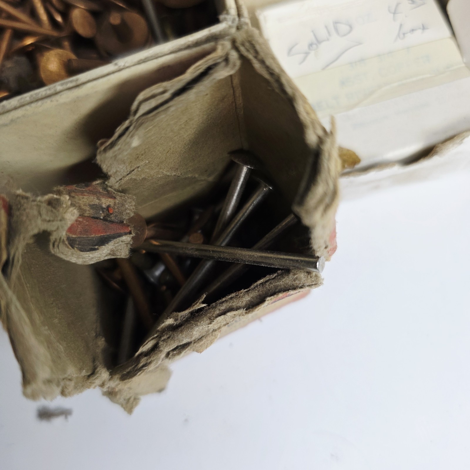 9 Pounds Vintage Copper Steel Belt Fasteners Tubular Rivets Burrs Boxes Lot Bulk