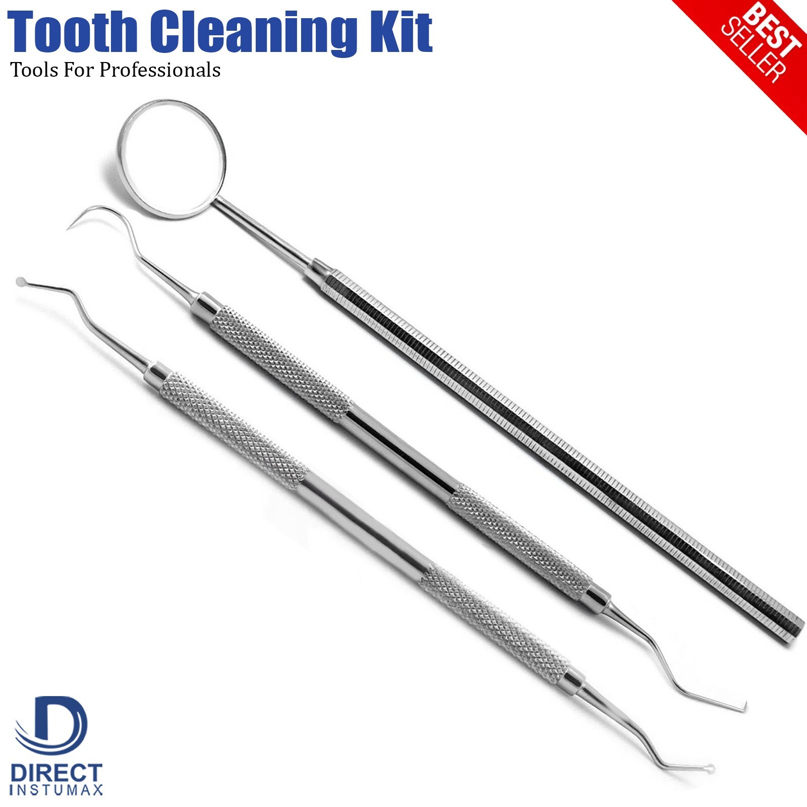 Dental Explorer 23/17 Kit Mirror & Hygiene Tooth Cleaning Instruments for Dental