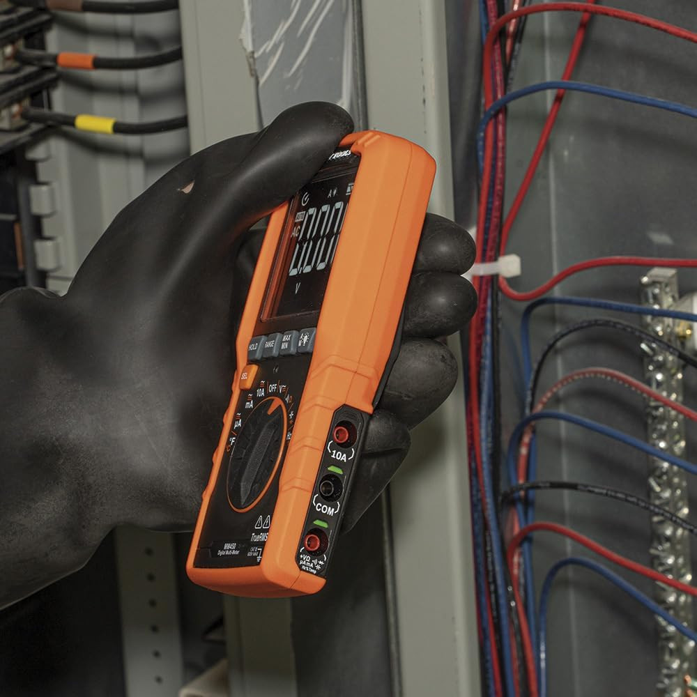 MM450 Slim Digital Multimeter, Reverse Contrast Display with Lead Alert, Auto-Ra