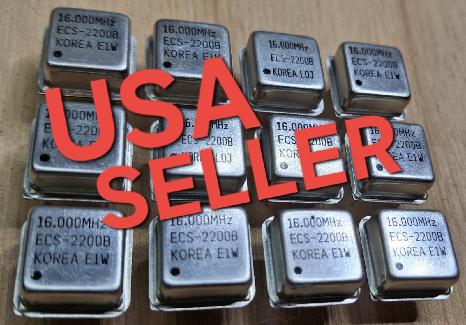 Qty Lot 12 ECS 2200B-160 Crystal 16.000Mhz DIP8 Oscillator 4 Leads HCMOS TTL