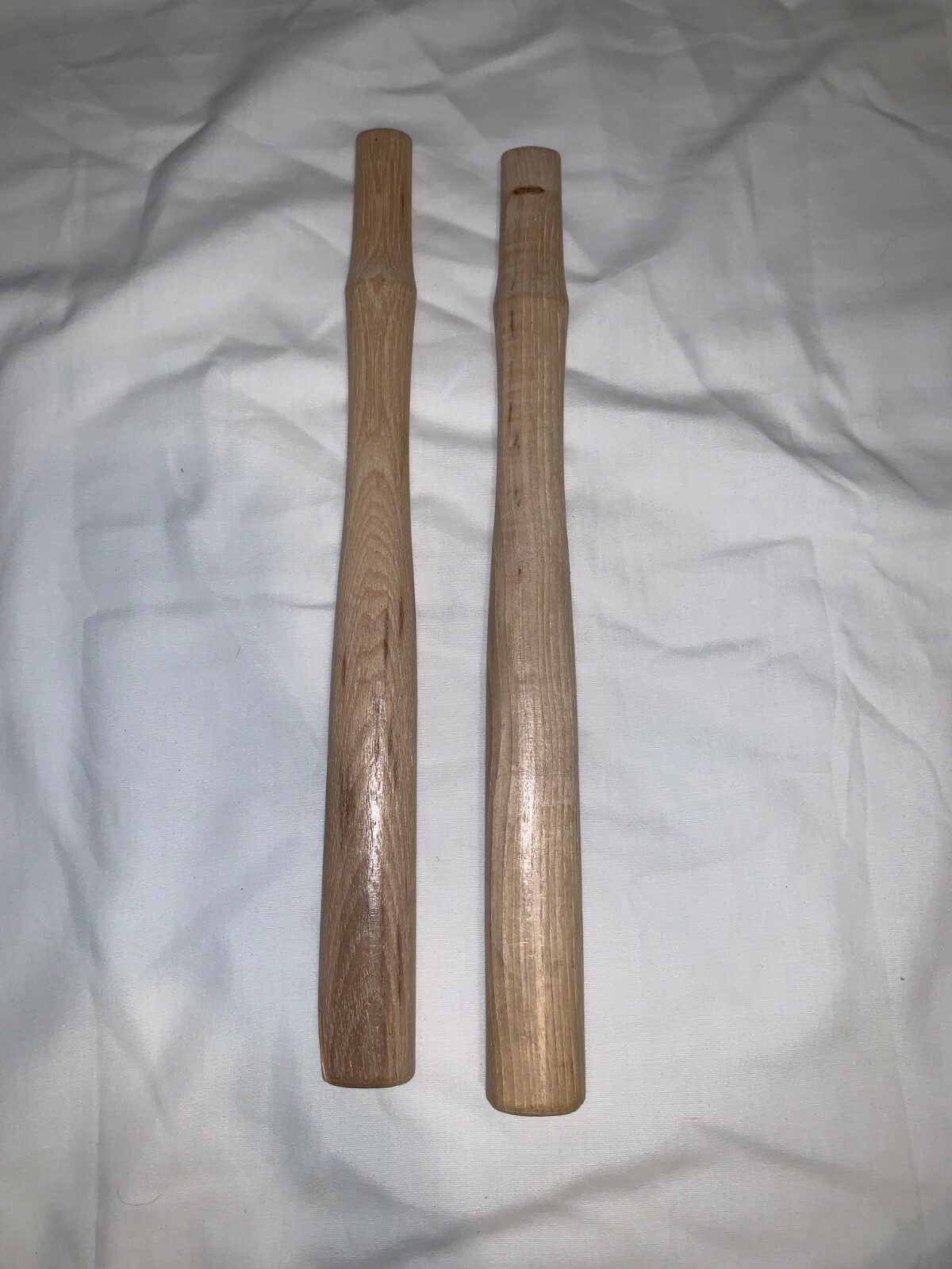 QTY 2 14 INCH NATURAL WOODEN MACHINIST / BALL-PEEN / HAMMER REPLACEMENT HANDLES
