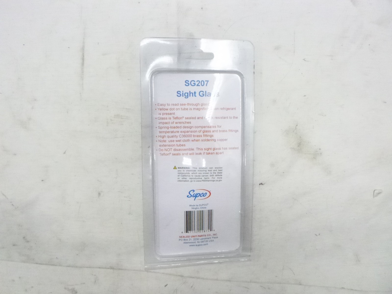 Supco 5/8″ Male Flare x 5/8″ Female Flare Allin Liquid Eye Sight Glass SG207