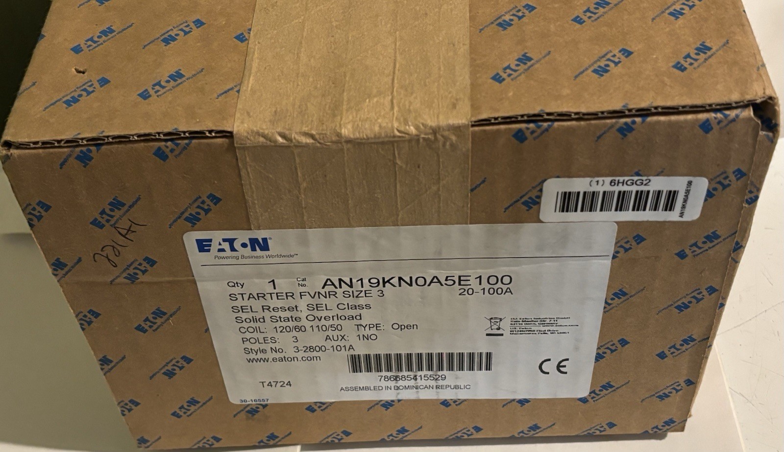 Eaton Corporation AN19KN0A5E100 / AN19KN0A5E100 New Free Shipping!