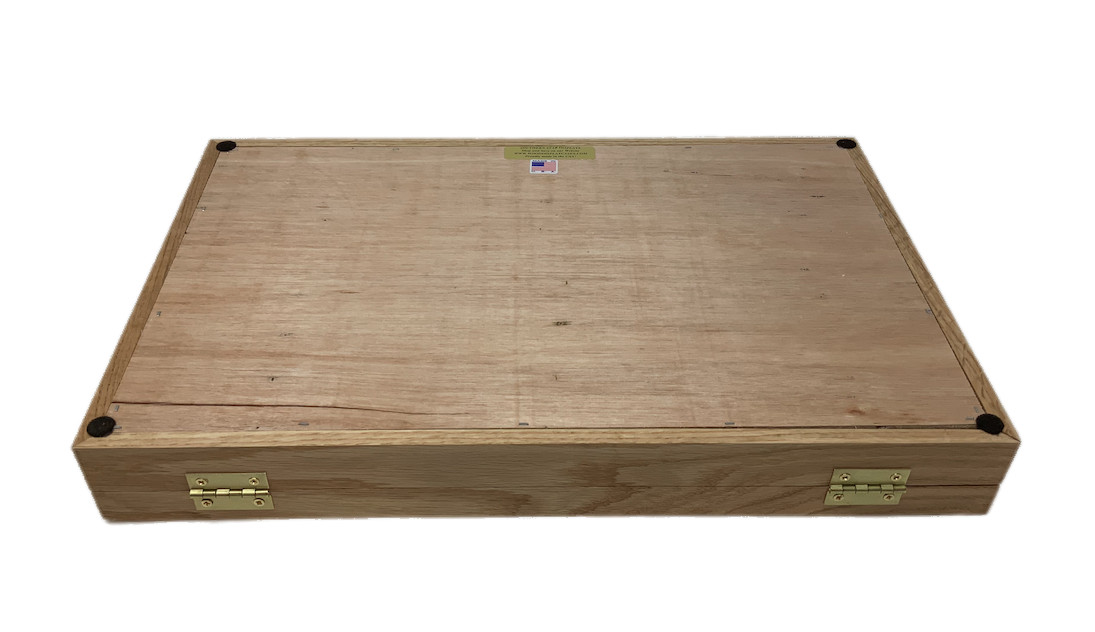 Oak Wood Display Case 12 x 18 x 2 for Arrowheads Knifes Collectibles & More