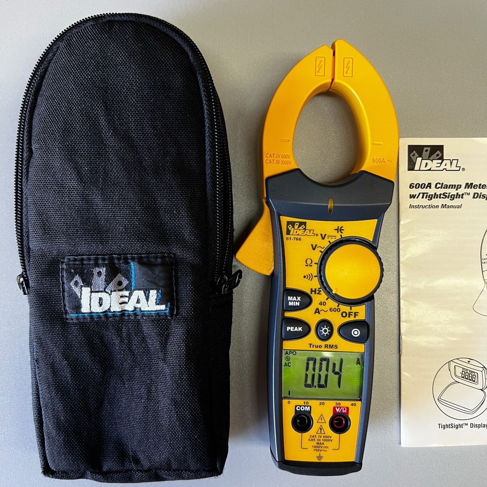 Ideal 61-766 660 Amp 750 VAC 1000 VDC TightSight™ TrueRMS Continuity Clamp Meter