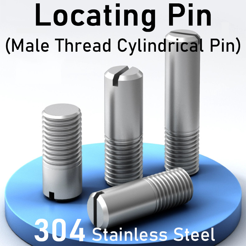 M2~M10 Locating Pin 304 Stainless Steel Male Thread Slotted Drive Screw Non-Head
