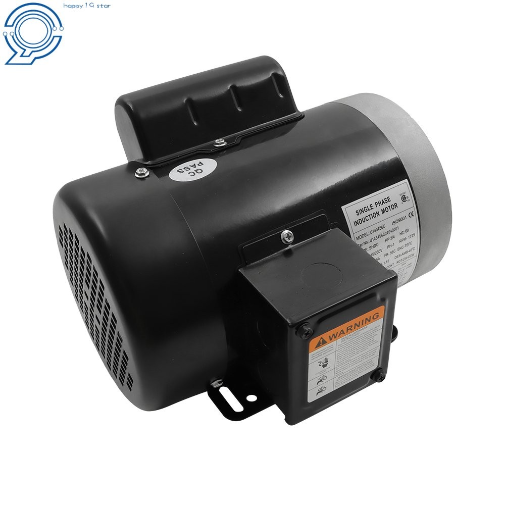 115V/230V 3/4 HP Electric Motor Single Phase 1725 rpm 5/8» shaft 56C Frame
