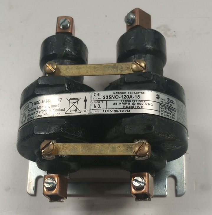 MDI 2P 35A 480V (600V RATED) NO MERCURY RELAY MODEL # 235NO-120V-18