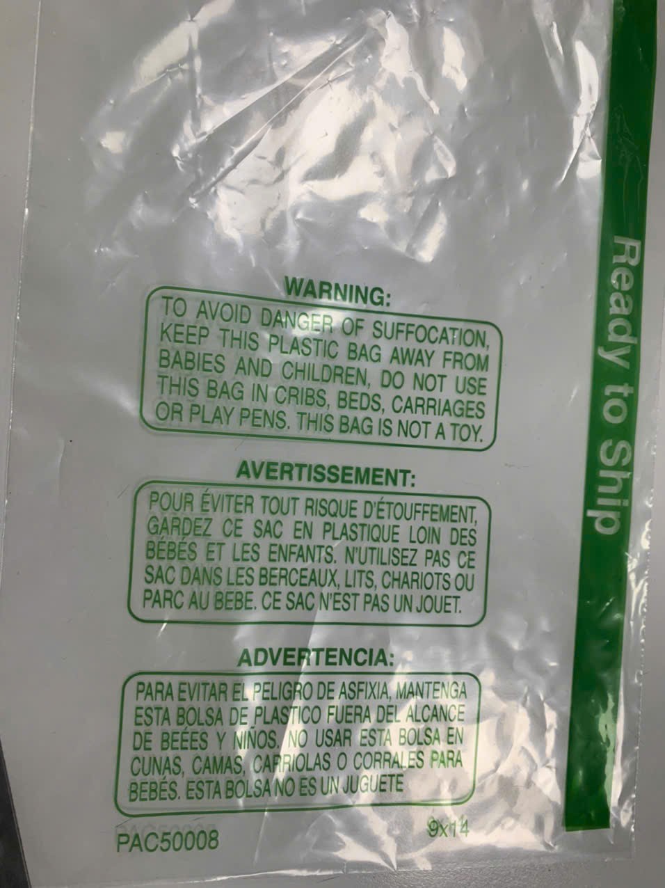 1000 4×6 Self Seal Suffocation Warning Clear Poly Bags 2 mil Free Shipping