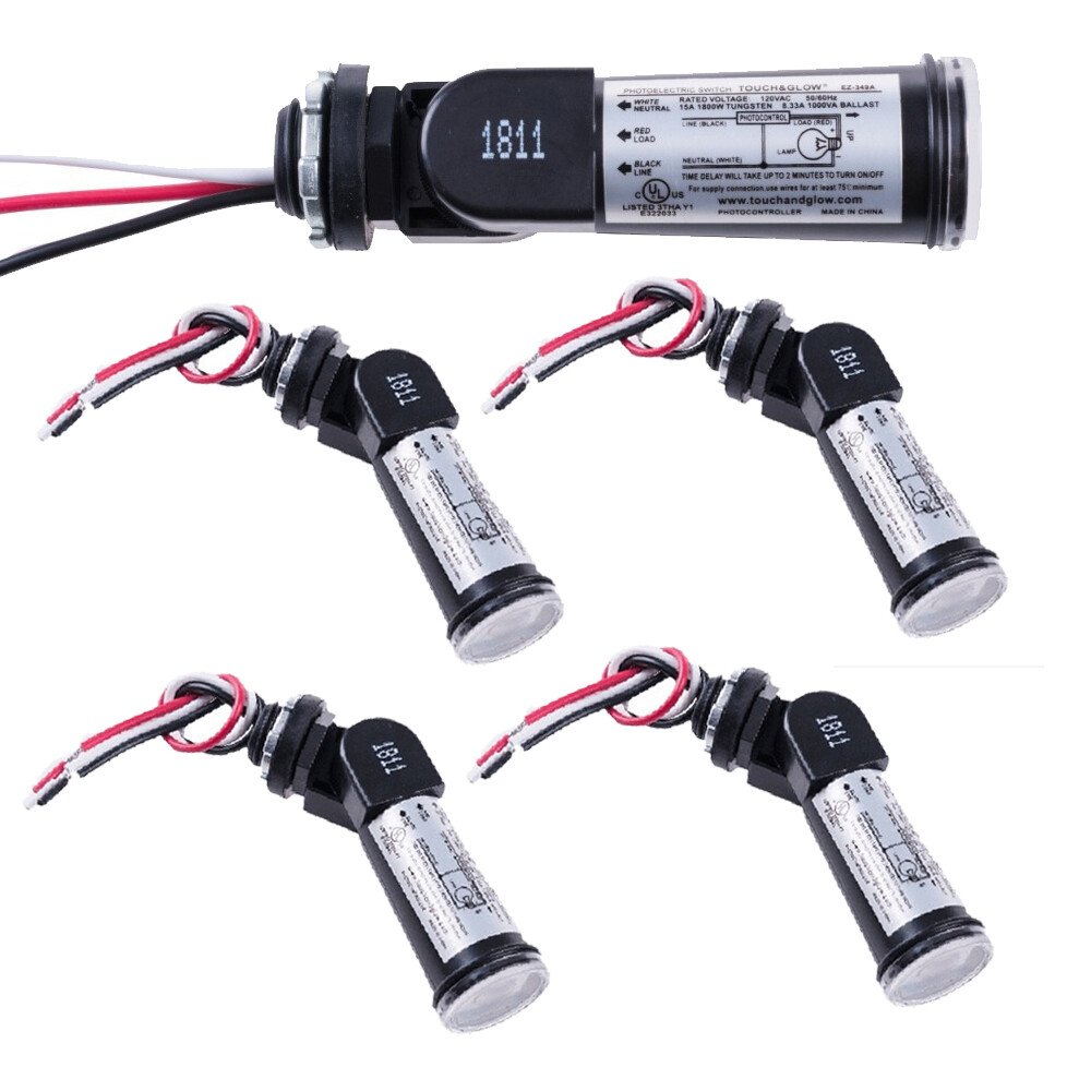 5 LED Control Photocell Sensor Dusk To Dawn Outdoor Swivel Photo Cell Light 120V